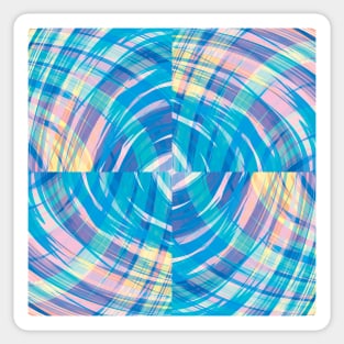 Cubed Ripple Plaid 40 Sticker